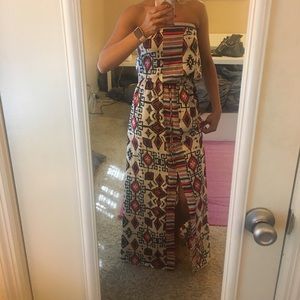 Multi colored  sleeveless maxi dress
